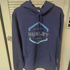 Hurley Men's Dark Blue Graphic Hoodie